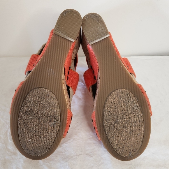 Orange Wedge Platform Sandals - Picture 10 of 12